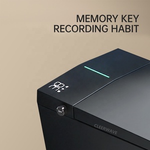 2025 Nhà Máy Hiện Đại Màu Đen Thông Minh Kỹ Thuật Số Nhà Vệ Sinh Với Tự Động Thông Minh Siphonic Tank Vuông Bát Ghế Ấm Hơn Điện Wc - Product Image 4