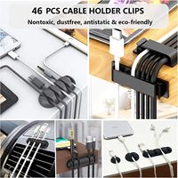 Organizador de Cables de Silicona, Organizador de Cables Antienredos, Soporte para Cables de Escritorio, para Cables de Carga USB, Gestión de Auriculares