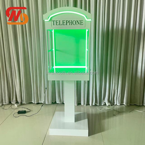 Smooth White Metal London Telephone Stand Audio Phone Booth for <b>Wedding</b> Reception Party Supplies Decoration - Product Image 4