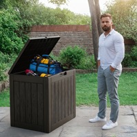 Offre spéciale Vente en gros Boîte de rangement multifonctionnelle en plastique pour l'extérieur Boîte de rangement rectangulaire étanche pour le camping, le jardin et la piscine