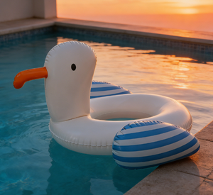 Grappige opblaasbare zeemeeuw zwemband, schattig vogeldesign zwemband voor een nautisch thema en plezier - Product Image 4