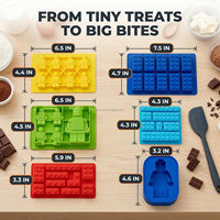 Moule en silicone de qualité alimentaire pour chocolat, bonbons, glaces et pâtisseries DIY, motifs briques de construction robotiques, multi-usages, vente en gros pour la cuisine