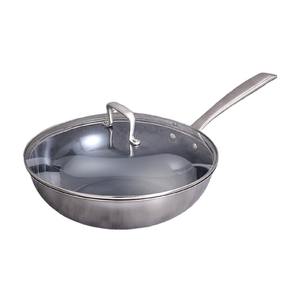 Nouveau <span class=keywords><strong>Wok</strong></span> en titane pur diamant bleu ustensile de cuisine antiadhésif sain pour cuisinière à Induction Pot de ménage Portable - Product Image 2