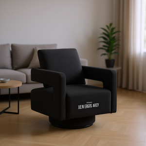 Silla Giratoria Moderna XIEK BROS ARCY, Silla de Salón con Respaldo Abierto y Rotación de 360 Grados, Silla de Oficina en Casa, Silla de Ocio - Product Image 2