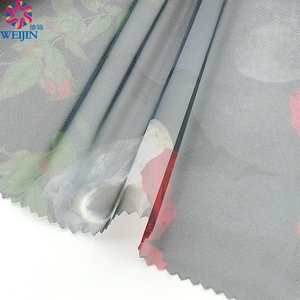 Personnalisé Vente en gros Satin de soie 100% polyester Power Mesh <span class=keywords><strong>Squelette</strong></span> Rose Fil imprimé Satin Tulle Tissu Jupe décontractée Robe en fil - Product Image 6