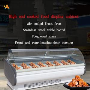 Vitrine de comptoir de service de stockage de refroidisseur de nourriture pour l'affichage de supermarché verre d'arc ouvert à <span class=keywords><strong>gauche</strong></span> et à droite - Product Image 6