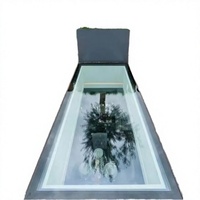 Fenêtre de toit à persiennes électriques pliantes de haute qualité avec design graphique en alliage d'aluminium pour accès au toit de cour ou de balcon