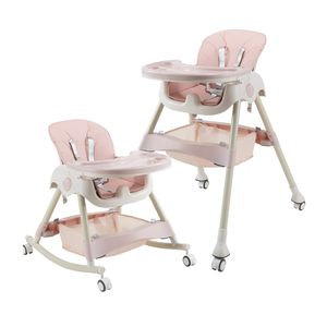 Wholesale 3-in-1 <b>Foldable</b> Plastic Kids <b>Table</b> High <b>Chair</b> Modern Design for Dining Kitchen Bathroom Outdoor & Living Room - Product Image 1