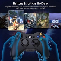 Control de Juego Inalámbrico de Alta Calidad 2.4G con Turbo y Vibración para PC para 360 PS360