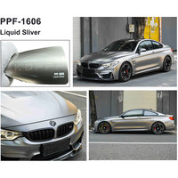 Film de protection de carrosserie de voiture en PVC auto-cicatrisant, anti-rayures, changeant de couleur, design professionnel/luxe, finition argent liquide brillante, auto-adhésif