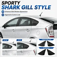 For Toyota Prius 2012-2015 Car Accessories Rear Quarter Window Louvers Shark Gill Style Side Window Vent Cover