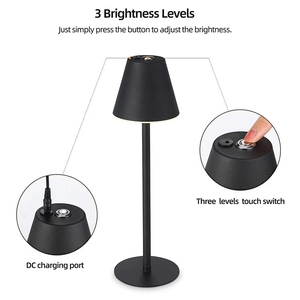 Bazh sala de estar <span class=keywords><strong>LED</strong></span> táctil Hotel comedor Tisch Lampe de <span class=keywords><strong>Table</strong></span> inalámbrico recargable moderno lámpara de mesa con pilas - Product Image 5