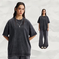 Kaos Pria Lengan Pendek Model Regular Fit Bahan Katun 100% Solid Blind Stitch Kasual Vintage Snow Mineral Washed Worn Anti-Kusut Cepat Kering