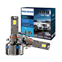 Nouveau Phare LED 2026 Super Lumineux Haute Luminosité 12V 6000K Céramique Eutectique 75W M10 9005 à Faisceau Unique avec Lentille Projecteur IP68