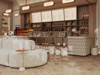 Unité de Présentation Modulaire Professionnelle pour Boulangerie, Pâtisserie et Bistro, Optimisation de l'Espace, Aménagement Complet pour la Restauration