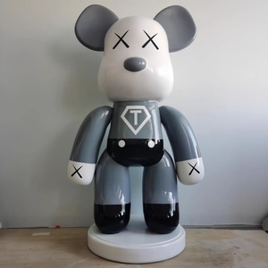 Estatua de Oso Bearbrick de FRP de Gran Tamaño, Escultura de Oso de Dibujos Animados Estilo Pop Art, Resistente a la Intemperie, para Exhibición Comercial en Interiores y Exteriores - Product Image 5