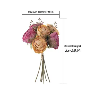Pared de Flores Artificiales de Rosas Hechas a Mano, Nube de Papel con Rosas Caídas, Decoración para el Hogar, Flor Artificial Transfronteriza MW83120 - Product Image 4