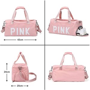 Bolsa de lona deportiva para gimnasio de viaje, bolsa de deporte con letras de gran capacidad para zapatos, bolsa de cosméticos con logotipo personalizado GreenField <span class=keywords><strong>Rose</strong></span> of <span class=keywords><strong>no</strong></span> <span class=keywords><strong>man</strong></span> <span class=keywords><strong>s</strong></span> <span class=keywords><strong>land</strong></span> - Product Image 5
