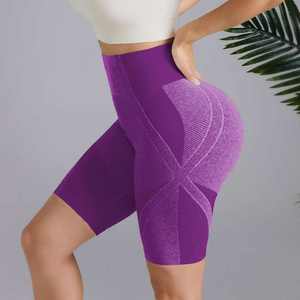Yoga Shorts femmes Push up Leggings course Gym Fitness pantalon Abdomen humidité absorber sport vente chaude taille haute sans couture - Product Image 2