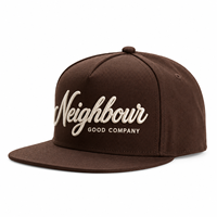 Perlengkapan Kerja Staf Hospitality, Topi Snapback Enam Panel Katun Bordir Logo Custom, Grosir Partai Besar