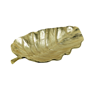 Bandeja DE SERVICIO DE Metal en forma de hoja de diseño único, bandeja hecha a mano moderna Vintage para decoración de mesa de boda, platos de cena para servir - Product Image 3