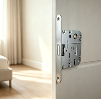 BBDHOME Serrure magnétique silencieuse 7050 en nickel satiné avec plaque en acier inoxydable 201 pour porte en bois