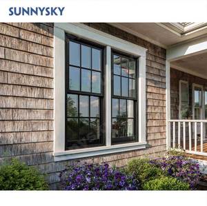 Sunnysky nfrc nhôm duy nhất treo cửa sổ đôi Tempered rõ ràng Kính dọc trượt TREO CỬA SỔ Có/không có Thuộc Địa thanh - Product Image 1