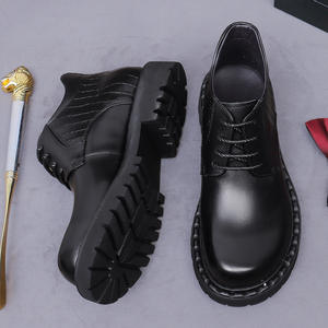 Chaussures de conduite pour hommes en cuir italien derby, vente en gros, chaussures décontractées pour affaires, chaussures de mariage d'automne, imperméables, dessus de chaussures gravés - Product Image 4