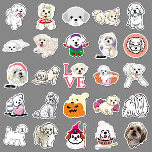50 Adesivi Graffiti Cane Maltese, Simpatici Adesivi in Vinile a Cartone Animato per Cuccioli Maltesi, per la Decorazione di Laptop e Borracce per Amanti degli Animali Domestici - Product Image 4