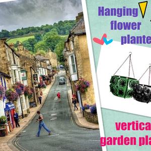 Macetas Verticales para Decoración de Carreteras, Macetas Colgantes con Autorriego para Flores, Sin Recubrimiento, SL-Y040, Plástico, 10 Piezas - Product Image 4