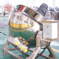 Marmite chauffante électrique à double enveloppe DongKe SJK-81 en acier inoxydable poli miroir 200L pour l'industrie alimentaire, facile à nettoyer