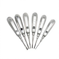 Kit d'élévateurs radiculaires dentaires en acier inoxydable, instruments chirurgicaux manuels, kit de ciseaux parodontaux en métal poli