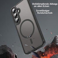 Coque de protection givrée antichoc en TPU pour téléphone portable Samsung S24 S25 A16 A26 A36 A56 A17 5G avec étui de chargement sans fil inclus