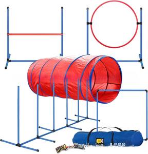 Postes de <span class=keywords><strong>entrenamiento</strong></span> de agilidad para perros, obstáculos de salto ajustables para carrera de obstáculos al aire libre canina y <span class=keywords><strong>entrenamiento</strong></span> físico - Product Image 2