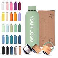Bouteilles d'eau en métal légères de voyage en plein air Bouteilles de boisson personnalisées en gros en acier inoxydable bon marché pour la promotion