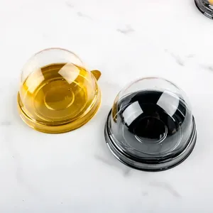 Single Domes Kunststoff Mini Blister Box Moon Cake Schokolade Einweg Clear Cupcake Gebäck behälter