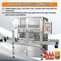 Machine de remplissage pneumatique servo-automatique de haute précision pour bouteilles en plastique/verre de qualité alimentaire, jus, lait, garantie 1 an