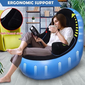 Lazy <b>Sofa</b>, <b>Inflatable</b> <b>Sofa</b>, Family <b>Inflatable</b> Lounge Chair, with <b>Inflatable</b> Foot Cushion, Suitable for Home Garden,Yard,Beach - Product Image 4