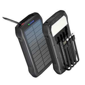 Batterie solaire portable 20000 mAh pour <span class=keywords><strong>l</strong></span>'extérieur avec batterie Li-Polymère, étanche, charge rapide, panneau de charge - Product Image 3