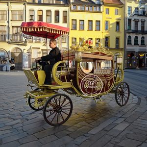 Carruaje de Cenicienta de Lujo 2025, Carruaje de Caballos de Princesa en Venta, Fabricantes de Carruajes Reales Dorados - Product Image 5