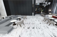 Dalle en marbre noir et blanc poli et émaillé 600x1200 pour mur, sol, panneau en pierre, intérieur de luxe, toilettes, cuisine, salon