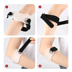 Attelle de coude réglable avec coussinet de pression en silicone pour le soulagement de la douleur liée au coude de tennis, au golf, à la musculation et à la <span class=keywords><strong>tendinite</strong></span> - Product Image 5