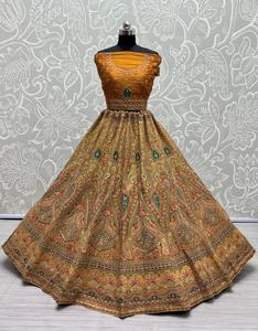 ชุดกระโปรงเจ้าสาวผ้าบางลายปักแบบหนาชุดปาร์ตี้สำหรับงานแต่งงาน - Product Image 2