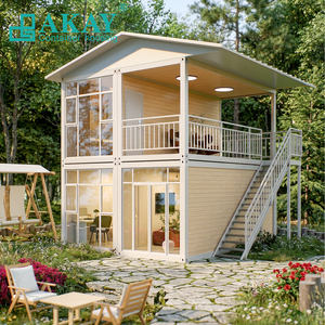 Maisons modulaires portables en conteneurs à construction rapide sur mesure, abri en acier antirouille, maisons préfabriquées modulaires avec balcon - Product Image 1