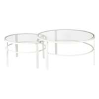 Ensemble mini table basse design moderne italienne canapé bas du milieu du siècle avec miroir en verre trempé brillant transparent pour meubles de maison