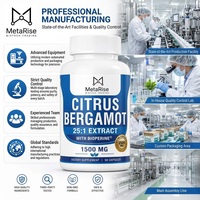 Extrait de Bergamote Citrique 1000mg – Complément Antioxydant pour le Soutien Cardiaque et Immunitaire des Adultes, Vieillissement Sain – 90 Capsules/Flacon