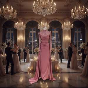 Vestidos de Noche Largos de Lujo Personalizados 2025 con Cuentas, Corte A, Elegantes para Mujer, con Pedrería Abundante, Cintura Natural, Transpirables, para Fiesta - Product Image 2