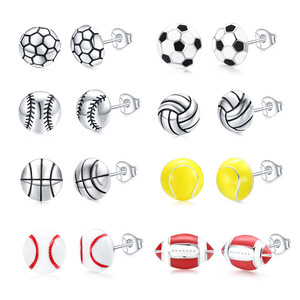 JOYFFO-Boucles d'oreilles de <span class=keywords><strong>basket</strong></span>-ball hypoallergénique pour adolescentes mamans, panier de Pâques - Product Image 2