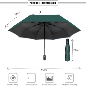 Groothandel Op Maat Logo Promotionele Zakelijke Souvenirgeschenken Item Automatische UV-Bescherming <span class=keywords><strong>3</strong></span> Opvouwbare Paraplu - Product Image 6