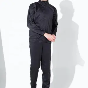 Giá Thấp Phong Cách Mới Trẻ Em 100% Polyester Dây Kéo Màu Đen Tracksuit Trẻ Em Mỏng Phù Hợp Với Sweatsuit Chạy Bộ Phù Hợp Với Cho Trẻ Em